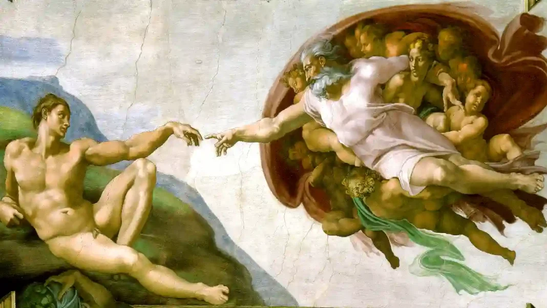 Rassenhygieniker Michelangelos Erschaffung des Menschen ist Rassismus